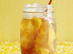 Peach Ginger-Iced Tea
