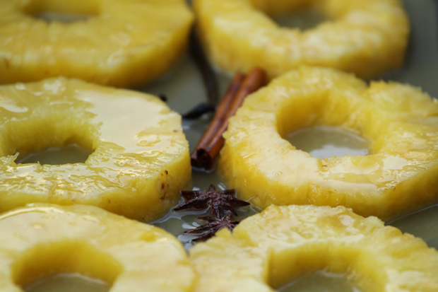 Roasted Pineapple in Rum and Spices