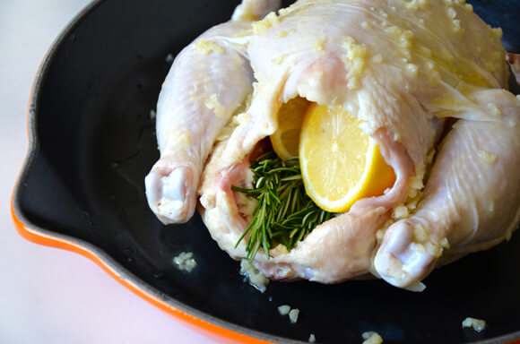 Simple Roast Chicken with Garlic and Lemon Recipe