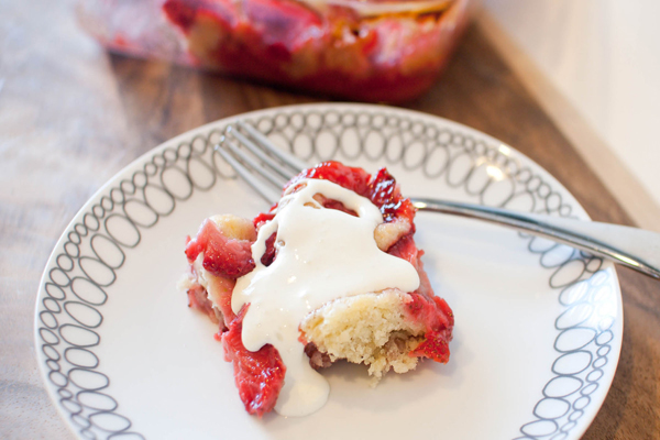 Strawberry and Mascarpone Buttermilk Pudding