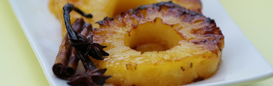 Roasted Pineapple in Rum and Spices