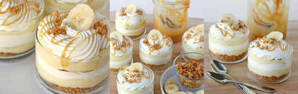 Valentines Banana Caramel Cream Dessert - Good Cooking