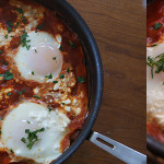Bulgarian Eggs Baked in Spicy Tomato Sauce With Feta