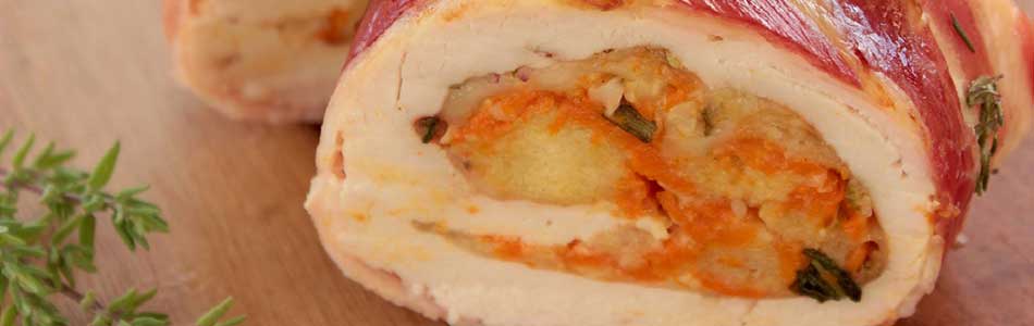 Christmas Turkey Roulade with Pumpkin & Cranberry Stuffing Recipe