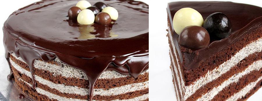 Cookies & cream chocolate layer cake