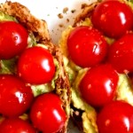 Mashed Avocado and Cherry Tomatoes Sandwich