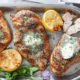 Grilled Chicken Breasts with Chive and Herb Butter