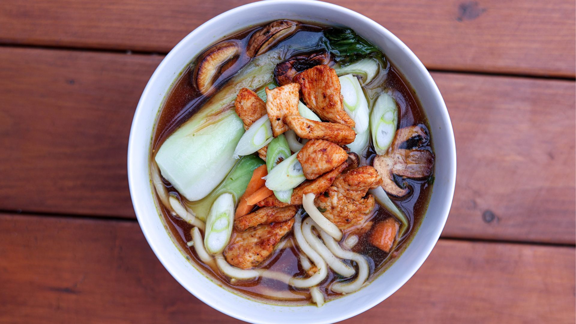 Ramen-Noodle Soup with Chicken and Bok Choy