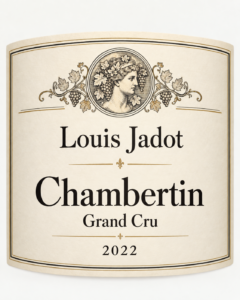 Louis Jadot Chambertin Grand Cru 2022 wine label