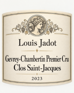Louis Jadot Gevrey-Chambertin Premier Cru Clos Saint-Jacques 2023 wine label